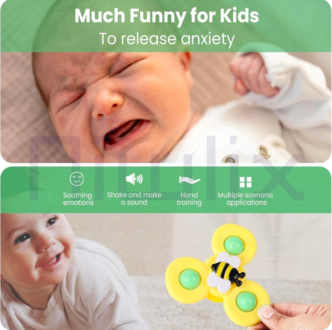 Spinning Bath Toy 3Pcs Silicone Suction Cup Base Sensory Waterproof Bath Spinner Bath Sticks to Rotating Learning Baby Smooth Surface Chair Tray for Kids (3Pcs Silicone Suction Cup)
300+ bought in past month