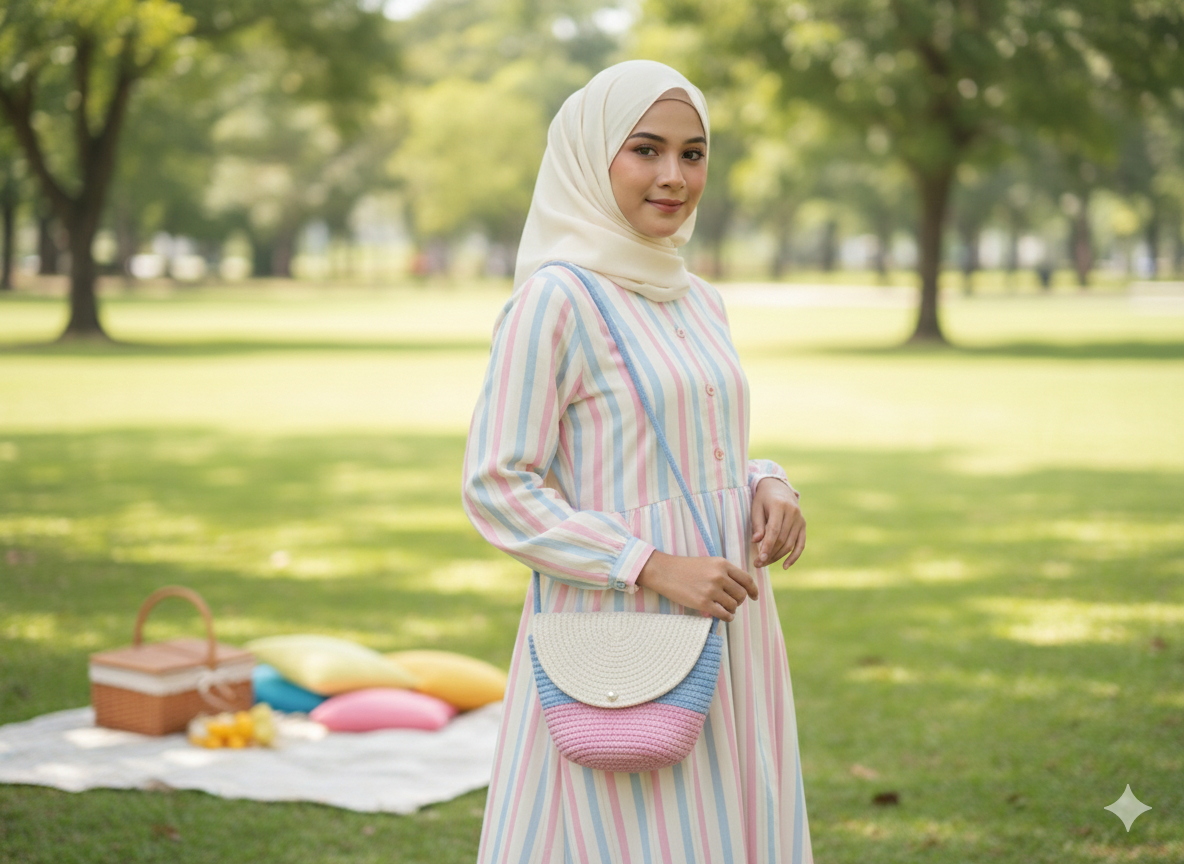 Pastel Jute Sling Mini Bag