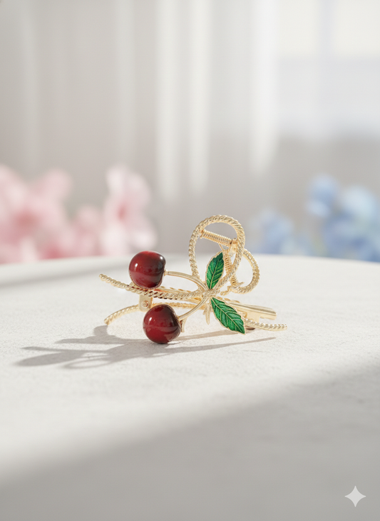 Vintage Cherry 🍒 Blossom Hair Claw