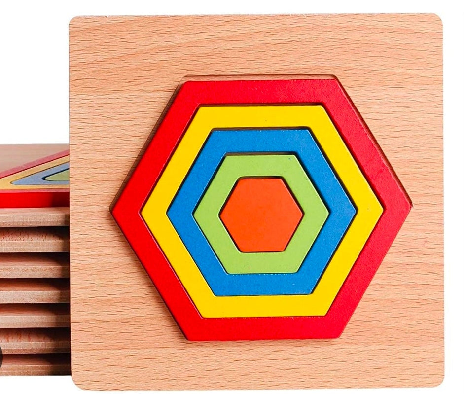 Wooden shape puzzles