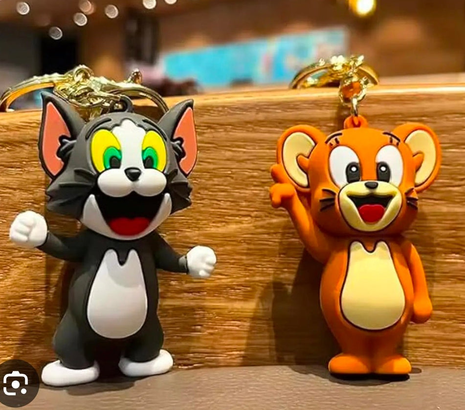 Tom and Jerry Cartoon Character Keychain Toy