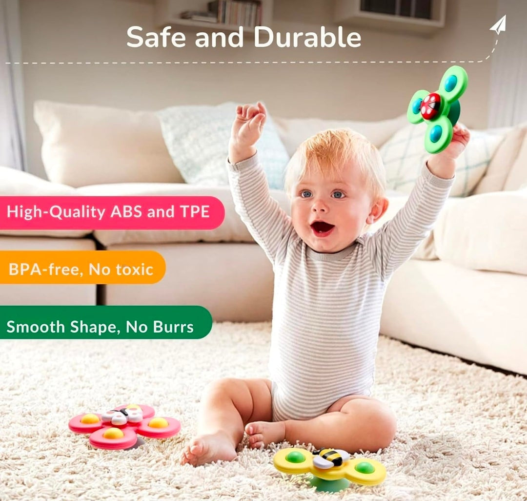 Spinning Bath Toy 3Pcs Silicone Suction Cup Base Sensory Waterproof Bath Spinner Bath Sticks to Rotating Learning Baby Smooth Surface Chair Tray for Kids (3Pcs Silicone Suction Cup)
300+ bought in past month