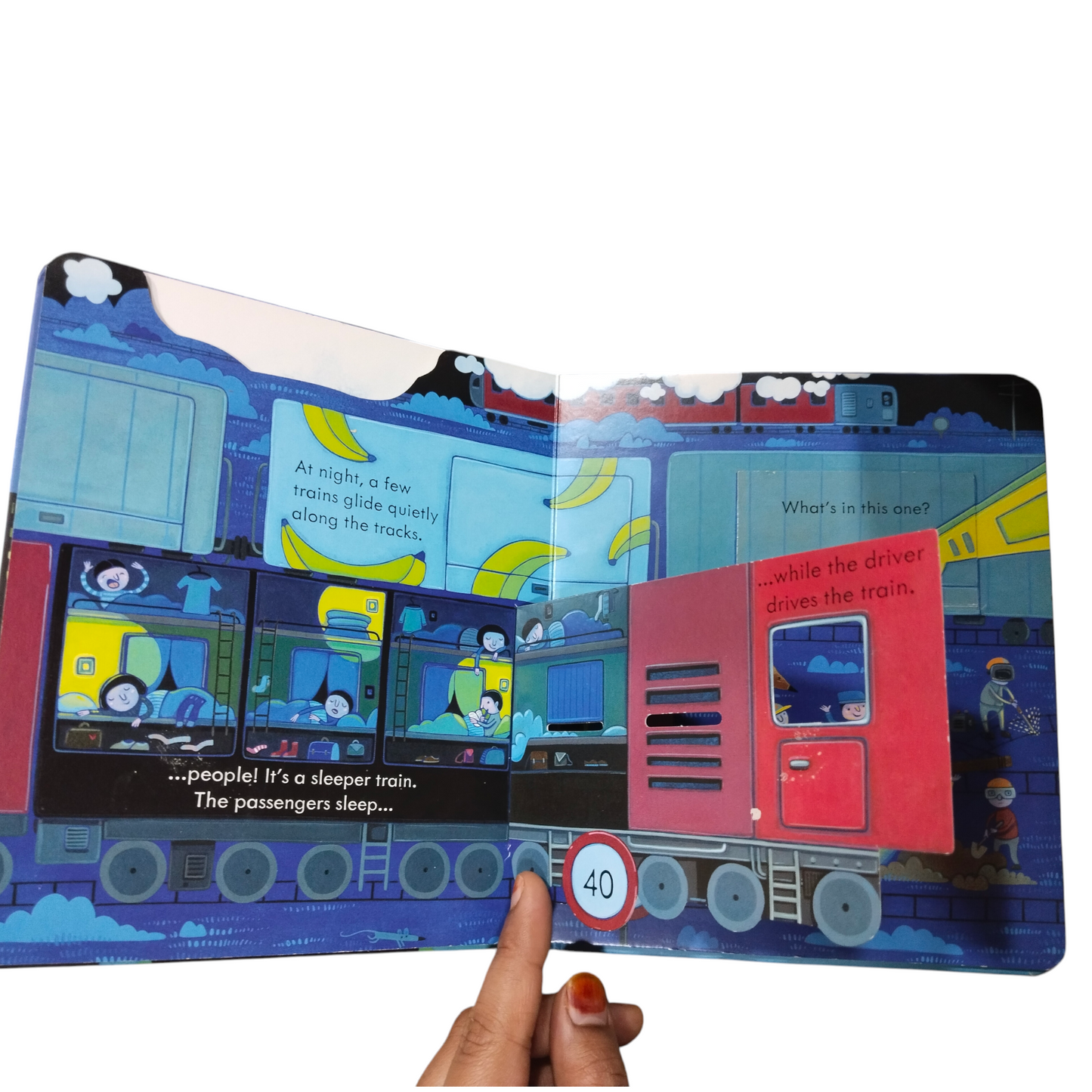🌙 Peep Inside: Night Time – Usborne  Lift the flap, peep inside board book