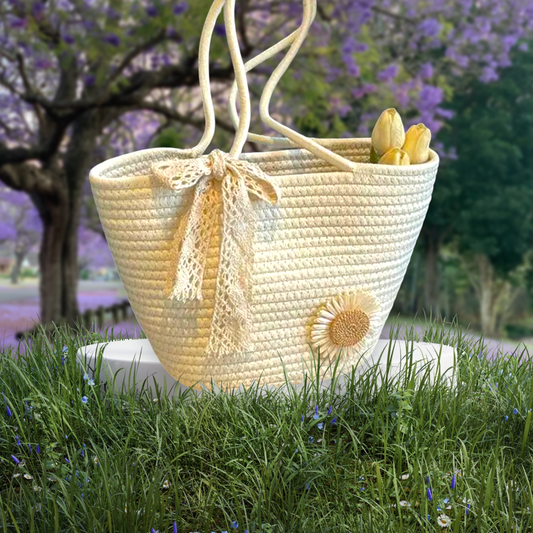 Elegant Handwoven Jute Tote 🛍️ bag