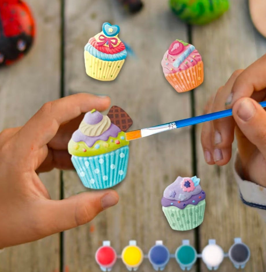DIY Gypsum Fridge Magnet Plaster Painting Kit for Kids, Mould and Paint Kits