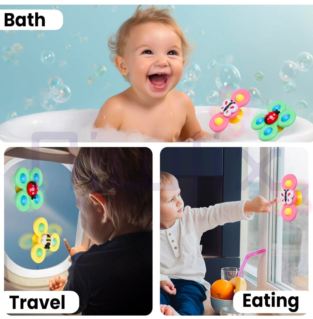 Spinning Bath Toy 3Pcs Silicone Suction Cup Base Sensory Waterproof Bath Spinner Bath Sticks to Rotating Learning Baby Smooth Surface Chair Tray for Kids (3Pcs Silicone Suction Cup)
300+ bought in past month