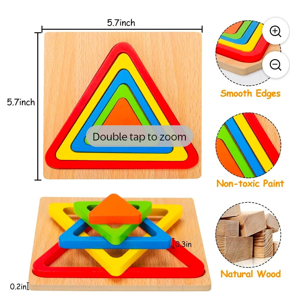 Wooden shape puzzles