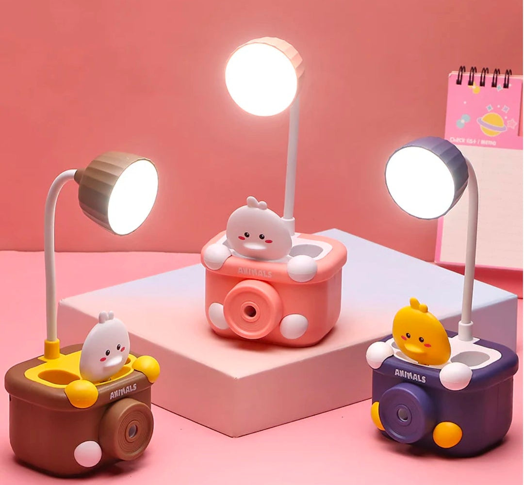 3-in-1 Kids USB Study Lamp with Pencil Sharpener & Holder