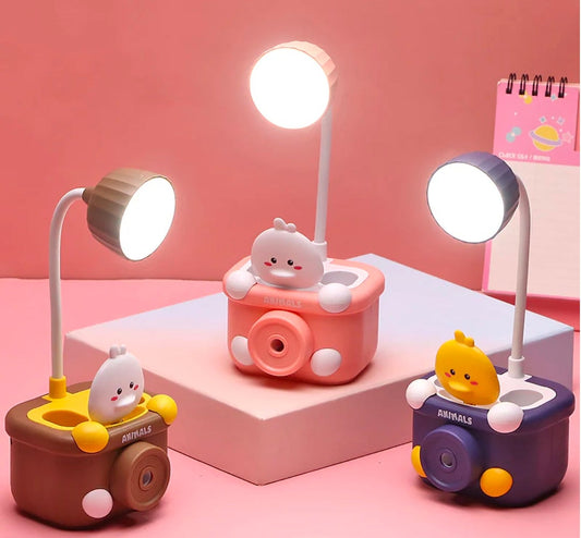 3-in-1 Kids USB Study Lamp with Pencil Sharpener & Holder