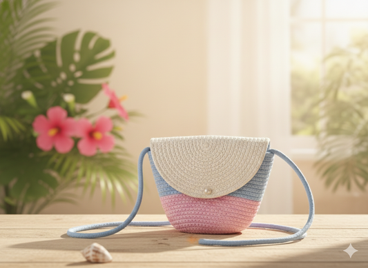 Pastel Jute Sling Mini Bag