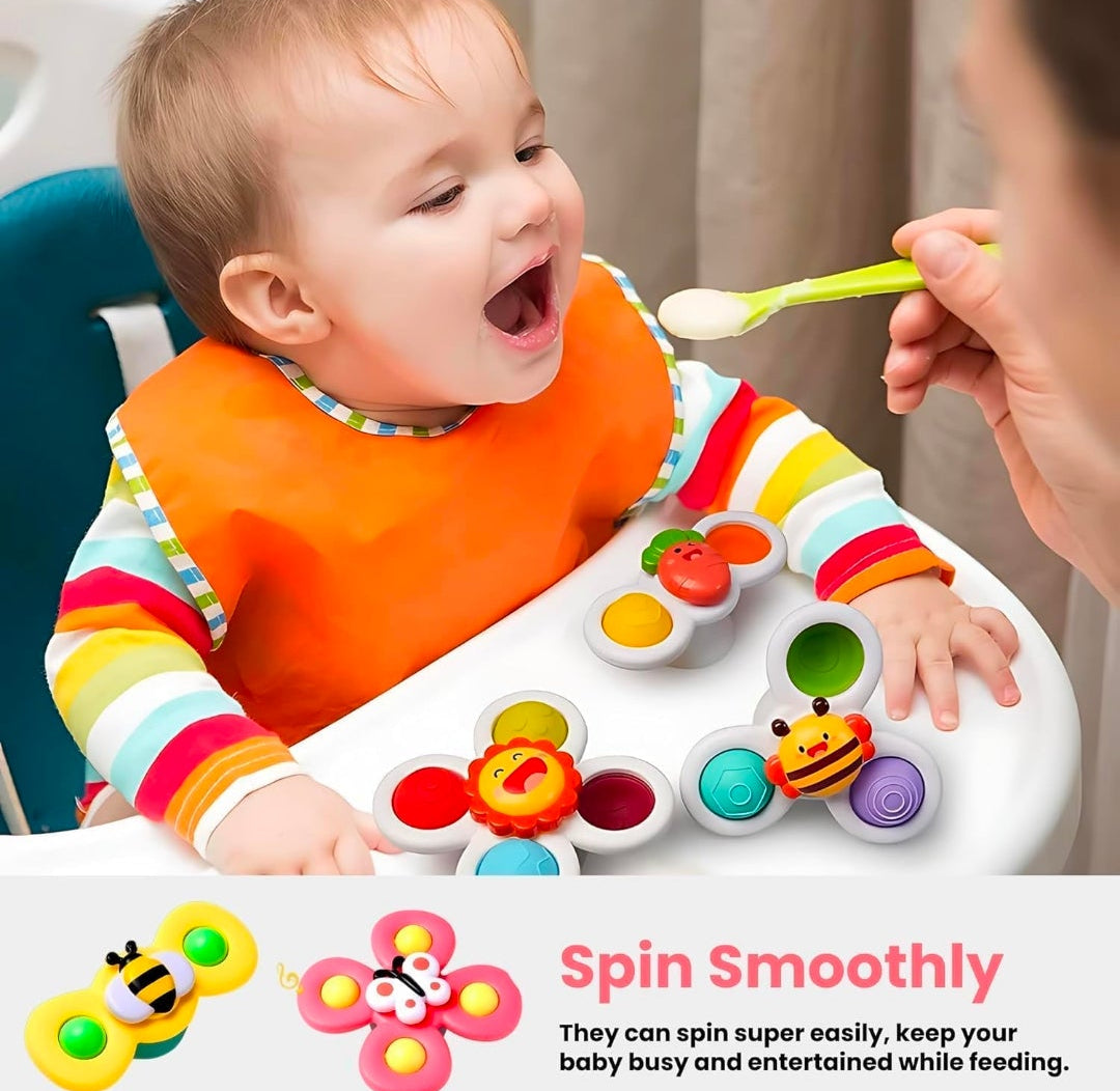 Spinning Bath Toy 3Pcs Silicone Suction Cup Base Sensory Waterproof Bath Spinner Bath Sticks to Rotating Learning Baby Smooth Surface Chair Tray for Kids (3Pcs Silicone Suction Cup)
300+ bought in past month