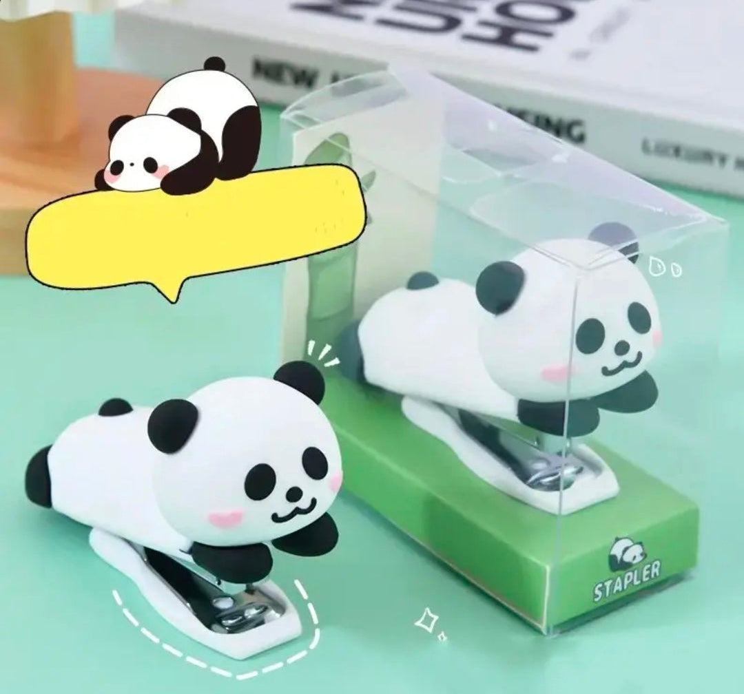 🐼🚀 Cute Cartoon Mini Stapler (Panda & Space Theme)