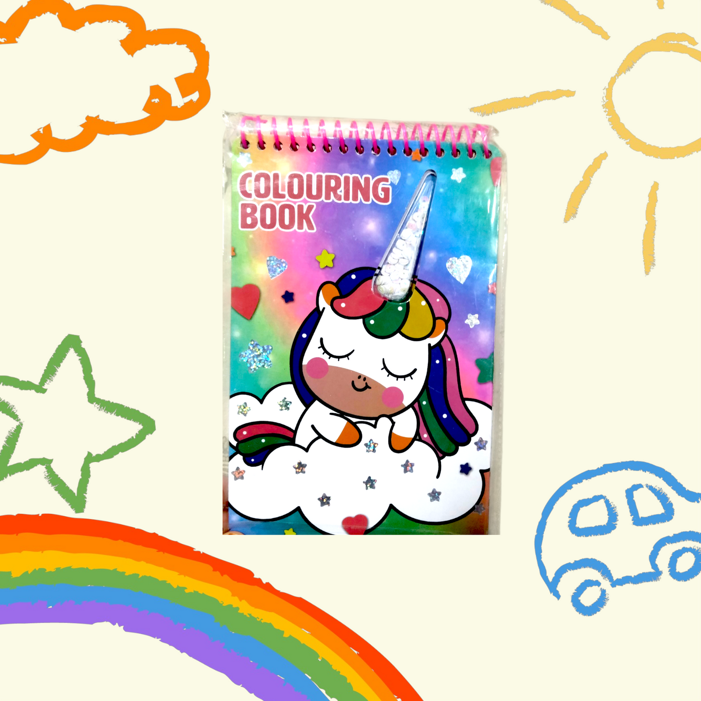 Unicorn DIY Coloring Books with stickers