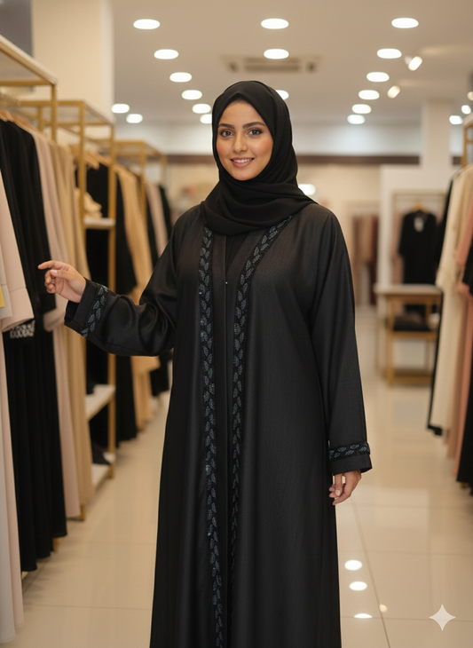 ✨ New Eid Collection – Elegant Handwork Abaya ✨