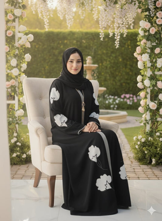 The Floral Shrug Abaya