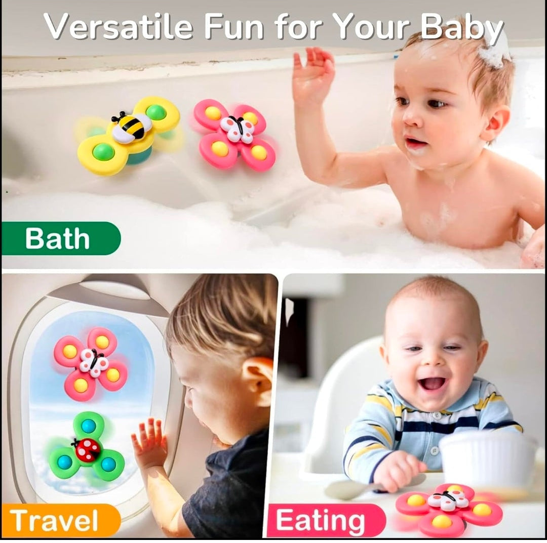 Spinning Bath Toy 3Pcs Silicone Suction Cup Base Sensory Waterproof Bath Spinner Bath Sticks to Rotating Learning Baby Smooth Surface Chair Tray for Kids (3Pcs Silicone Suction Cup)
300+ bought in past month
