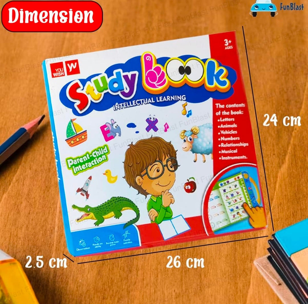 Interactive Sound Book for Kids (Ages 2–7) – Learn Alphabets, Numbers, Shapes & Phonics | Educational Talking Book with Music & Touch Features |