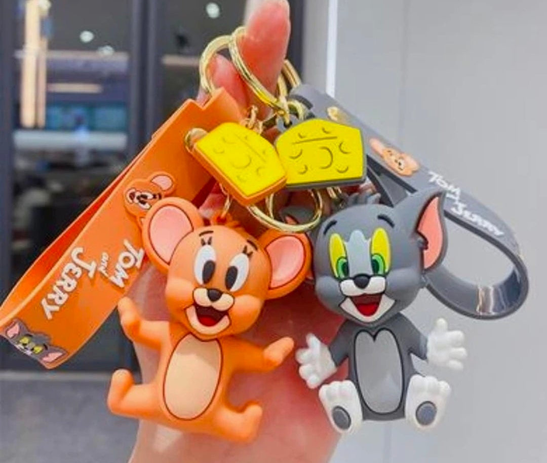 Tom and Jerry Cartoon Character Keychain Toy