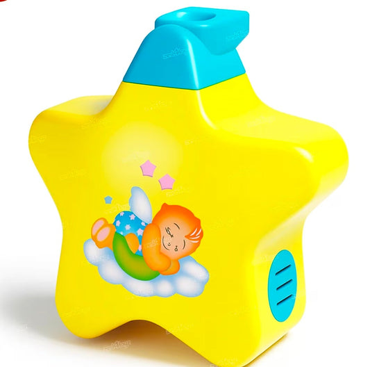 Star Projector with Gentle Music and Soothing Light Battery Operated Portable Nursery Toy for for Babies, Multicolor