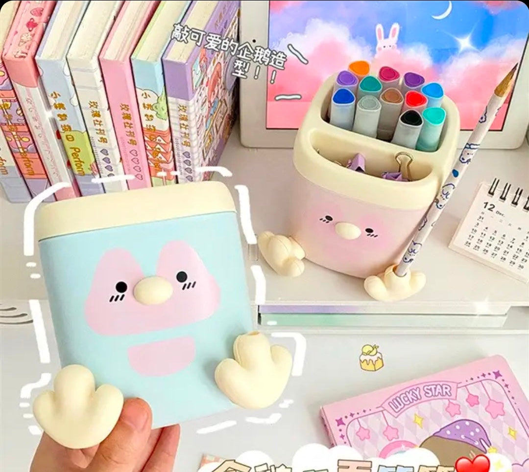 🐰 Cute Rabbit Desk Pen Holder – Multi-Utility Organizer